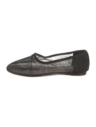 Loeffler Randall Mesh Bow Accents Ballet Flats