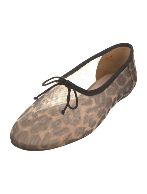 Loeffler Randall Mesh Animal Print Ballet Flats