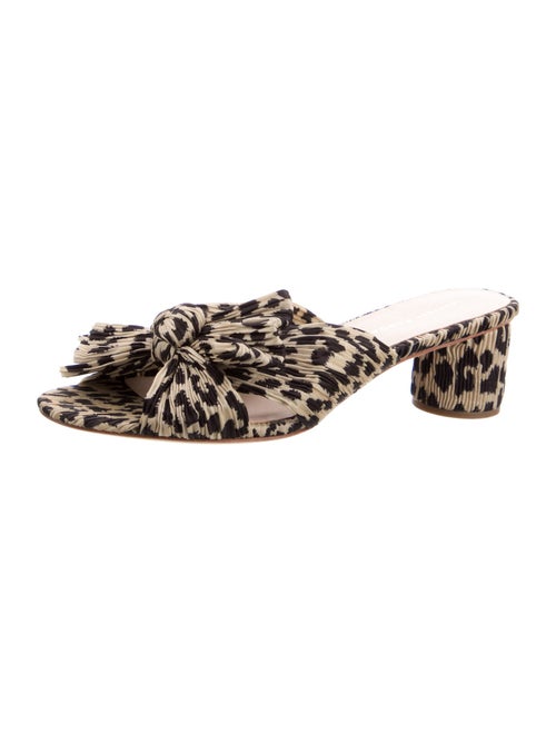 Loeffler Randall Animal Print Bow Accents Slides