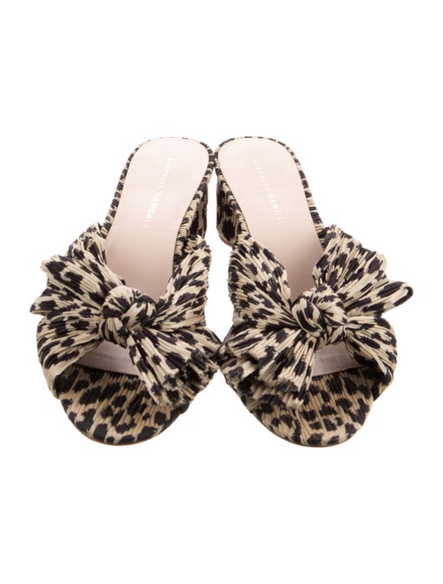 Loeffler Randall Animal Print Bow Accents Slides