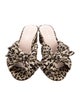 Loeffler Randall Animal Print Bow Accents Slides