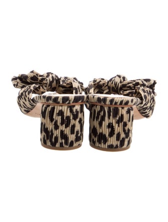 Loeffler Randall Animal Print Bow Accents Slides