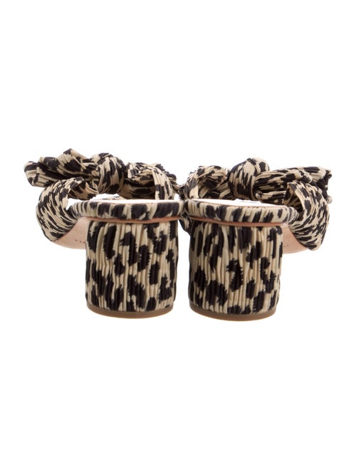 Loeffler Randall Animal Print Bow Accents Slides