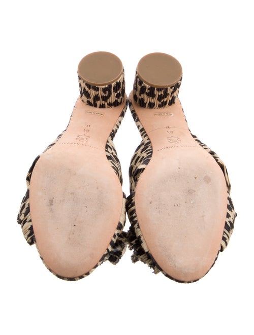 Loeffler Randall Animal Print Bow Accents Slides