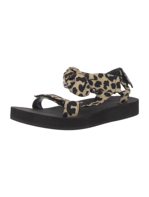 Loeffler Randall Animal Print Bow Accents Sandals