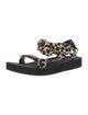 Loeffler Randall Animal Print Bow Accents Sandals