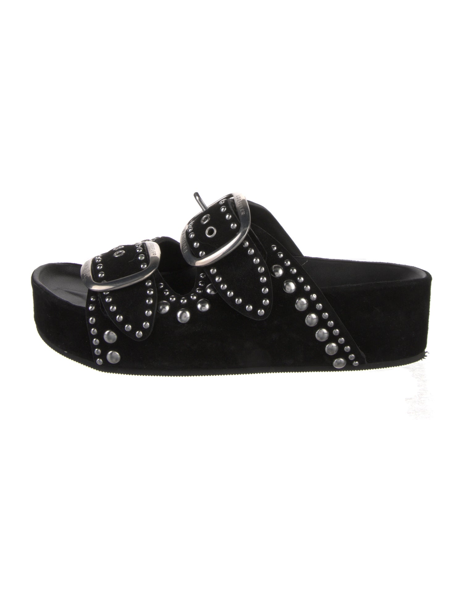 Loeffler Randall Suede Studded Accents Slides
