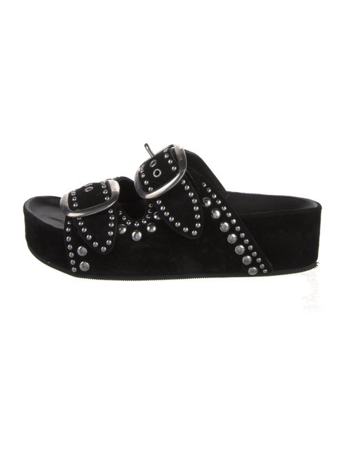 Loeffler Randall Suede Studded Accents Slides
