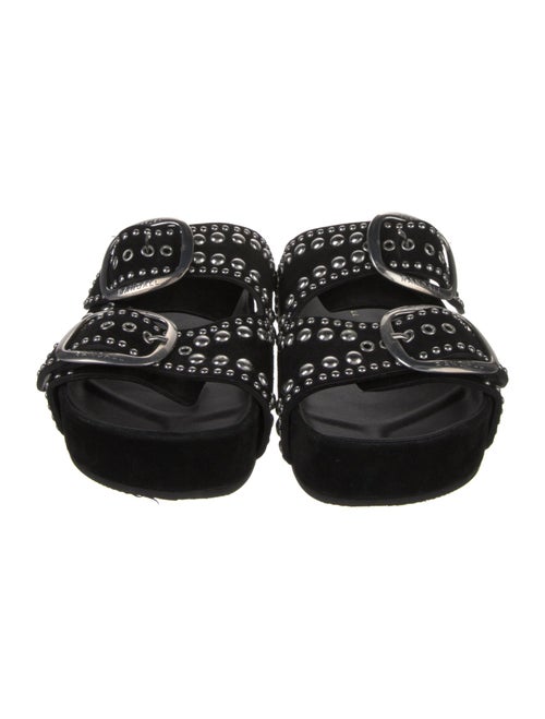 Loeffler Randall Suede Studded Accents Slides