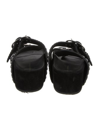 Loeffler Randall Suede Studded Accents Slides