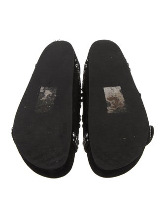 Loeffler Randall Suede Studded Accents Slides