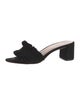 Loeffler Randall Suede Ruffle Embellishment Slides