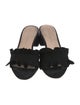 Loeffler Randall Suede Ruffle Embellishment Slides