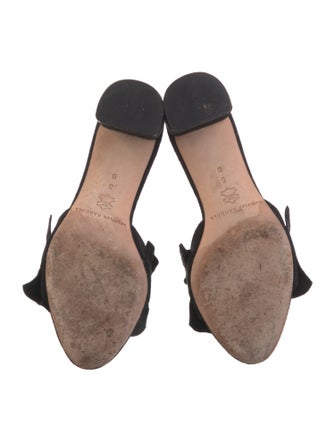 Loeffler Randall Suede Ruffle Embellishment Slides