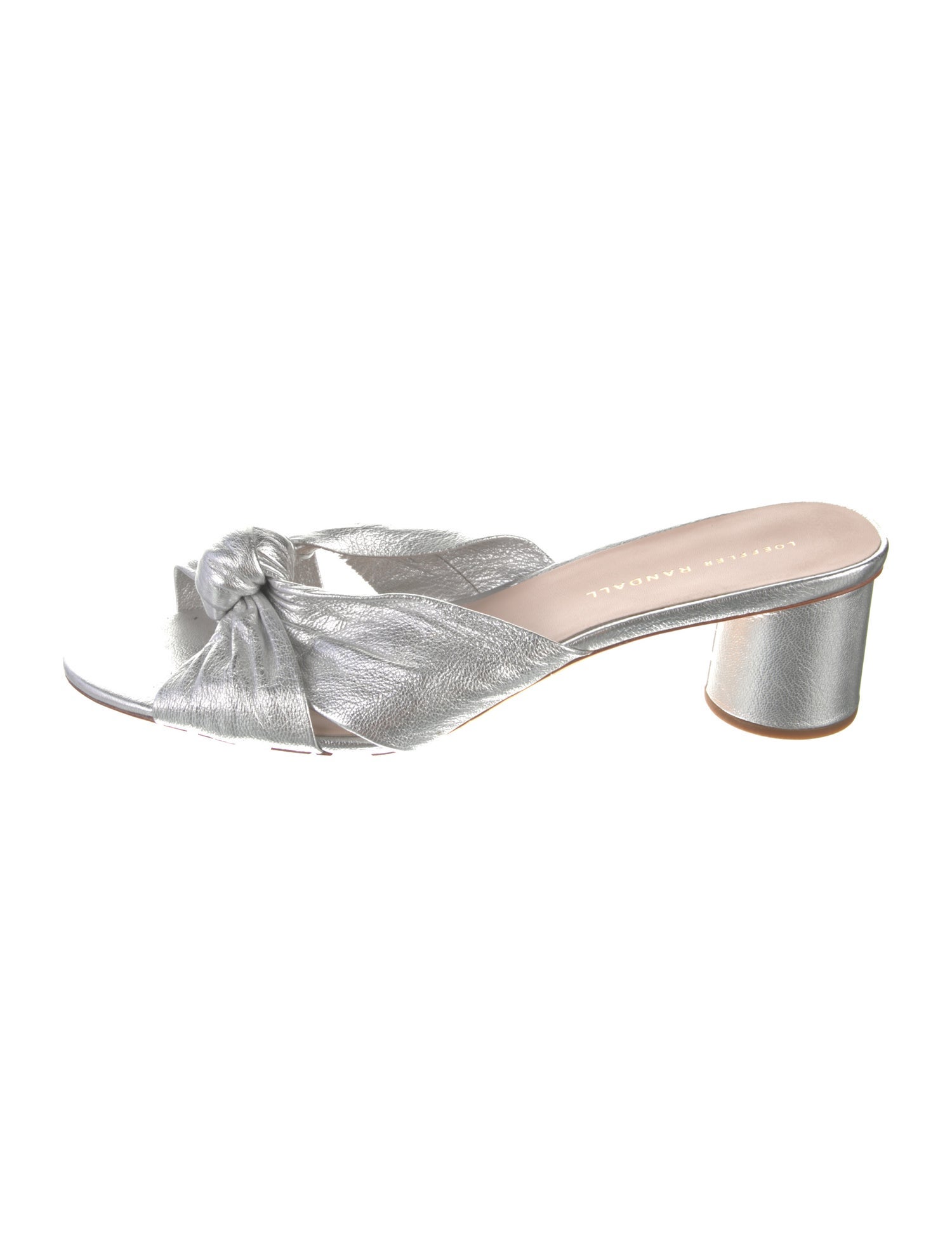 Loeffler Randall Leather Ruffle Embellishment Slides