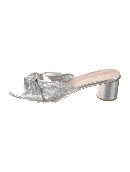 Loeffler Randall Leather Ruffle Embellishment Slides