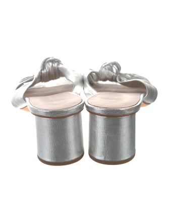 Loeffler Randall Leather Ruffle Embellishment Slides