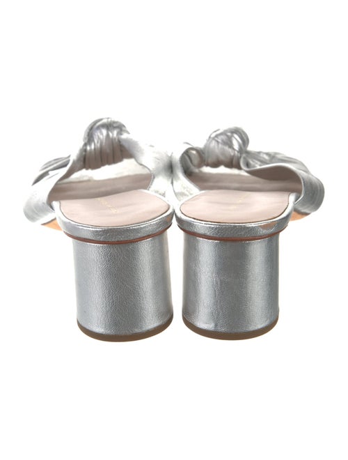 Loeffler Randall Leather Ruffle Embellishment Slides