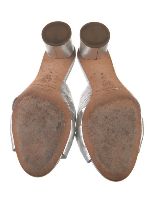 Loeffler Randall Leather Ruffle Embellishment Slides