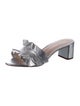 Loeffler Randall Leather Ruffle Embellishment Slides