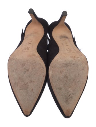 Loeffler Randall Suede Ruffle Embellishment Mules