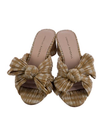 Loeffler Randall Printed Bow Accents Slides