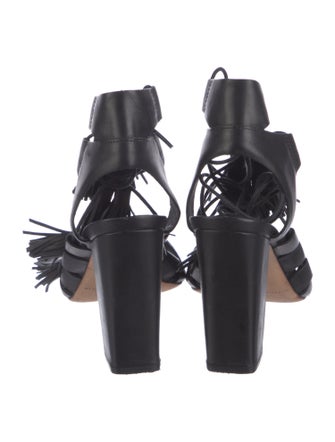 Loeffler Randall Leather Tassel Accents Gladiator Sandals