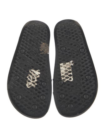 Loeffler Randall Leather Crystal Embellishments Slides