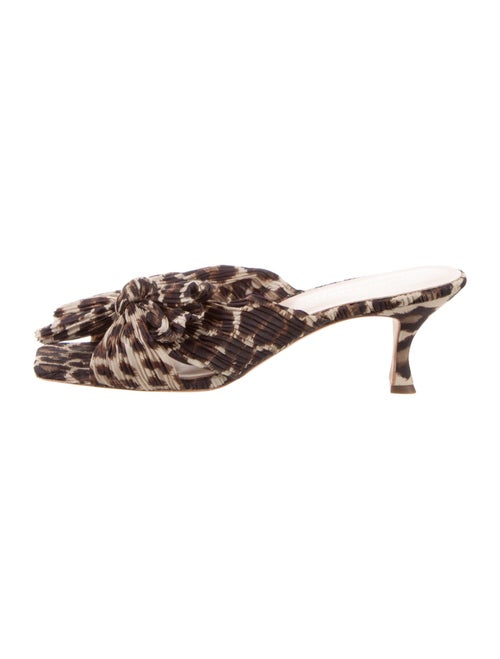Loeffler Randall Animal Print Bow Accents Slides