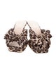 Loeffler Randall Animal Print Bow Accents Slides