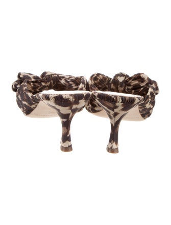 Loeffler Randall Animal Print Bow Accents Slides