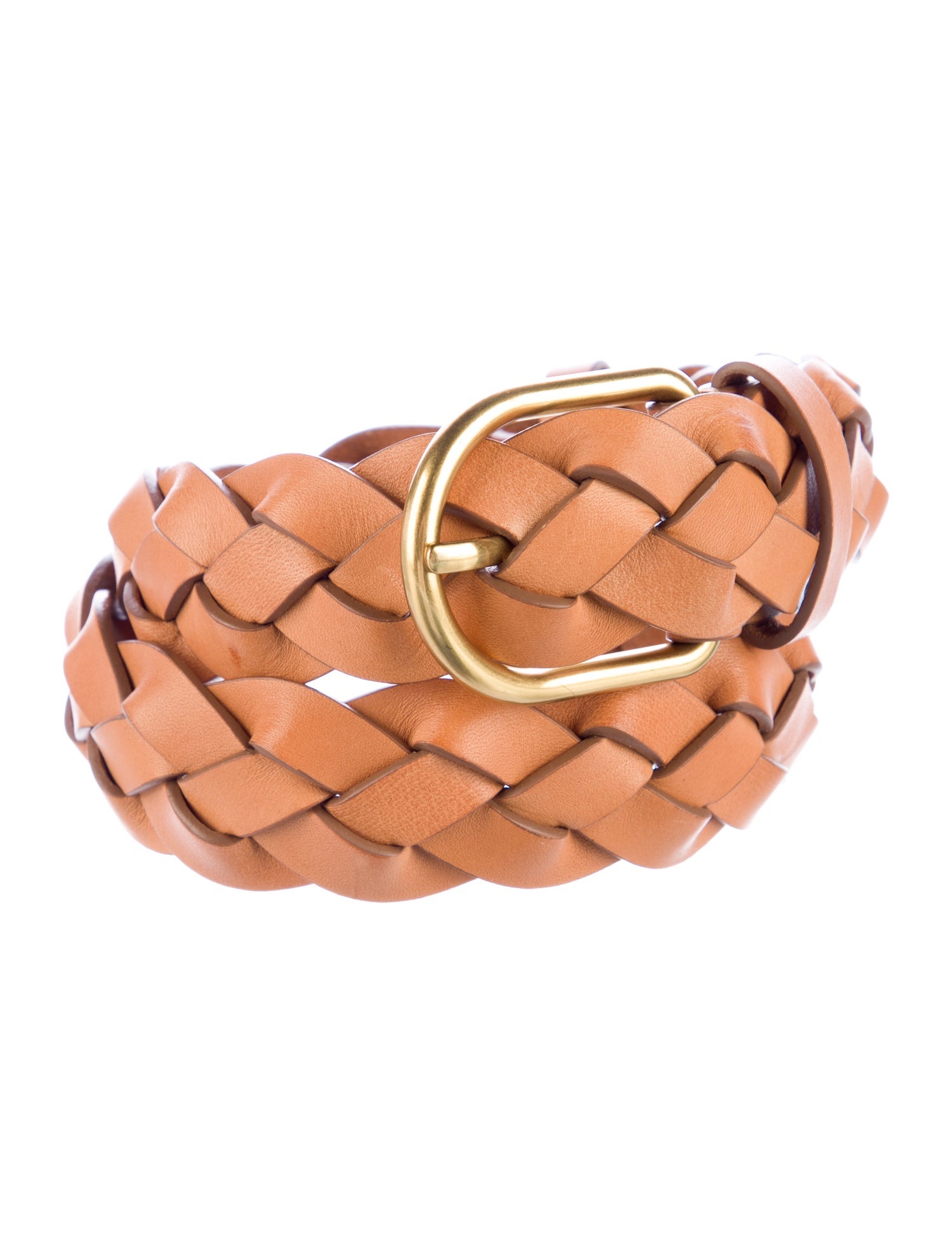 Loeffler Randall Leather Braided Accents Belt
