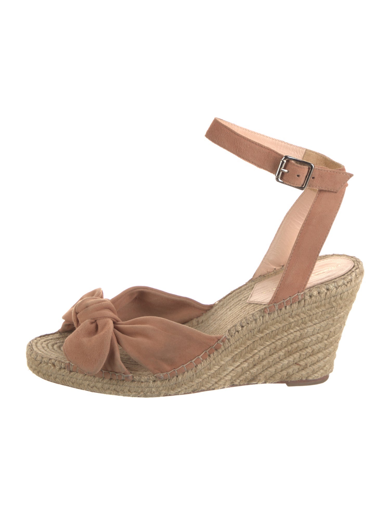 Loeffler Randall Suede Bow Accents Espadrilles