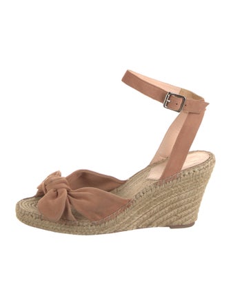 Loeffler Randall Suede Bow Accents Espadrilles
