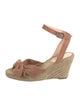 Loeffler Randall Suede Bow Accents Espadrilles