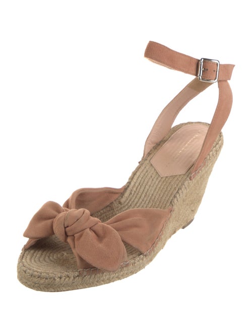 Loeffler Randall Suede Bow Accents Espadrilles