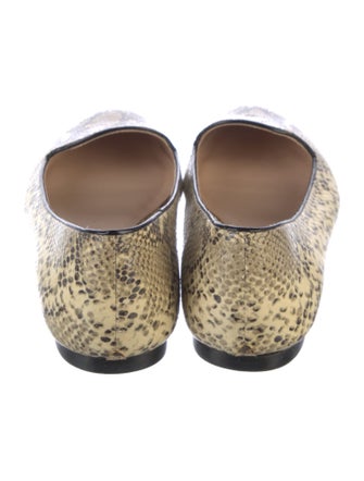 Loeffler Randall Embossed Leather Animal Print Loafers