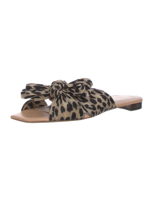 Loeffler Randall Animal Print Bow Accents Slides