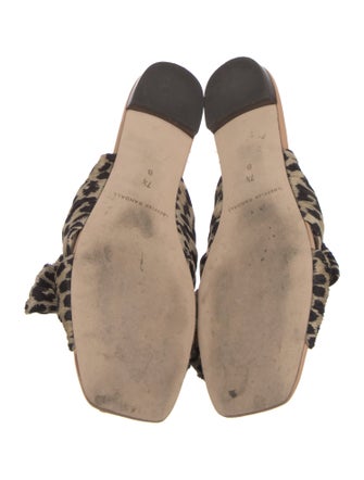 Loeffler Randall Animal Print Bow Accents Slides