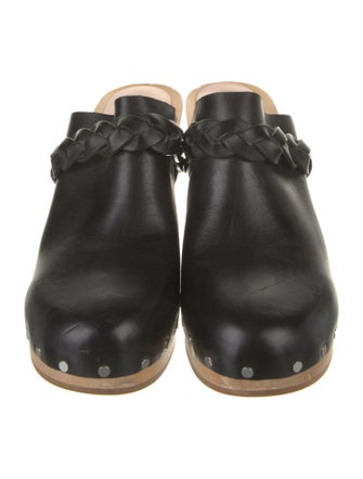 Loeffler Randall Leather Braided Accents Mules