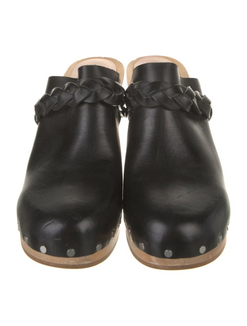 Loeffler Randall Leather Braided Accents Mules