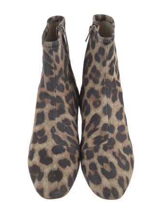 Loeffler Randall Suede Animal Print Boots