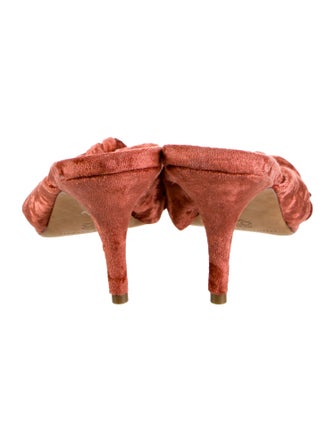 Loeffler Randall Velvet Bow Accents Slides