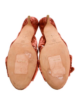 Loeffler Randall Velvet Bow Accents Slides