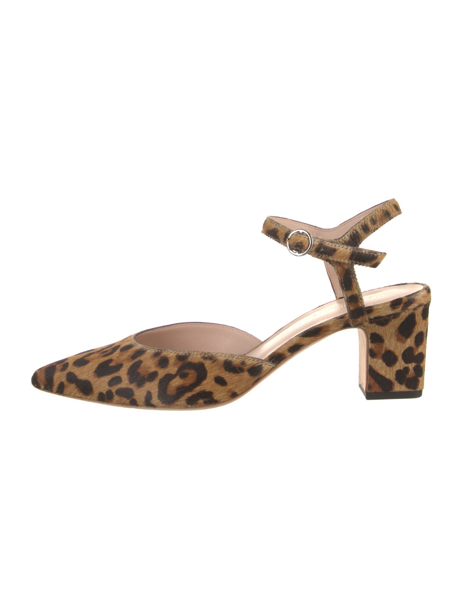 Loeffler Randall Calf Hair Animal Print Slingback Pumps