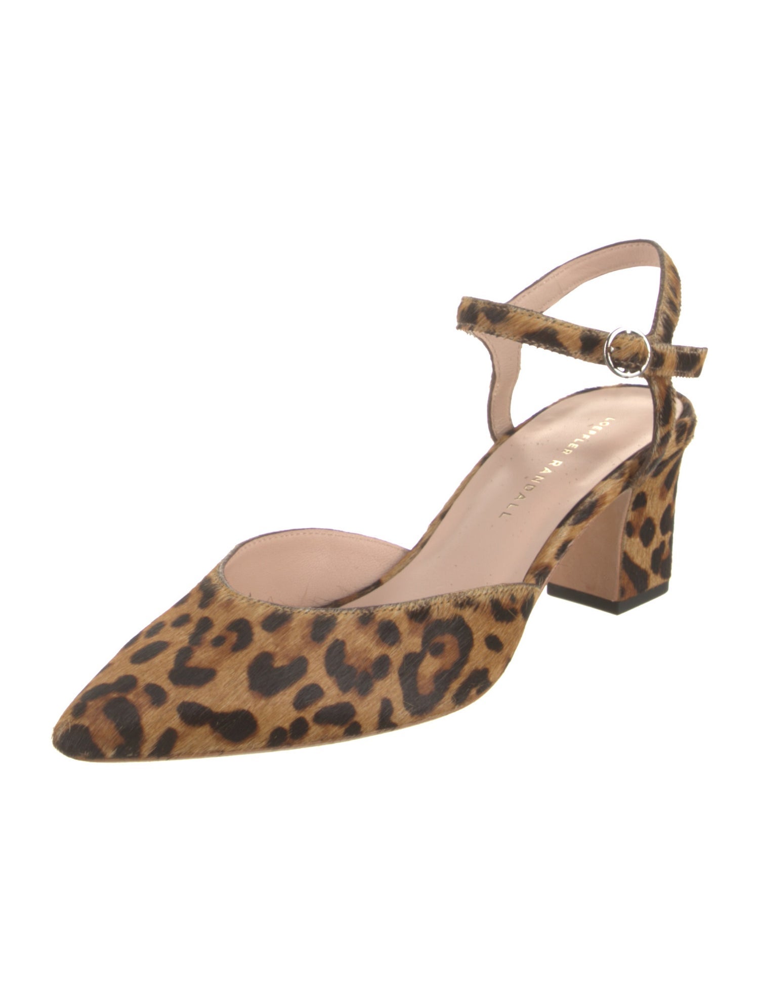 Loeffler Randall Calf Hair Animal Print Slingback Pumps