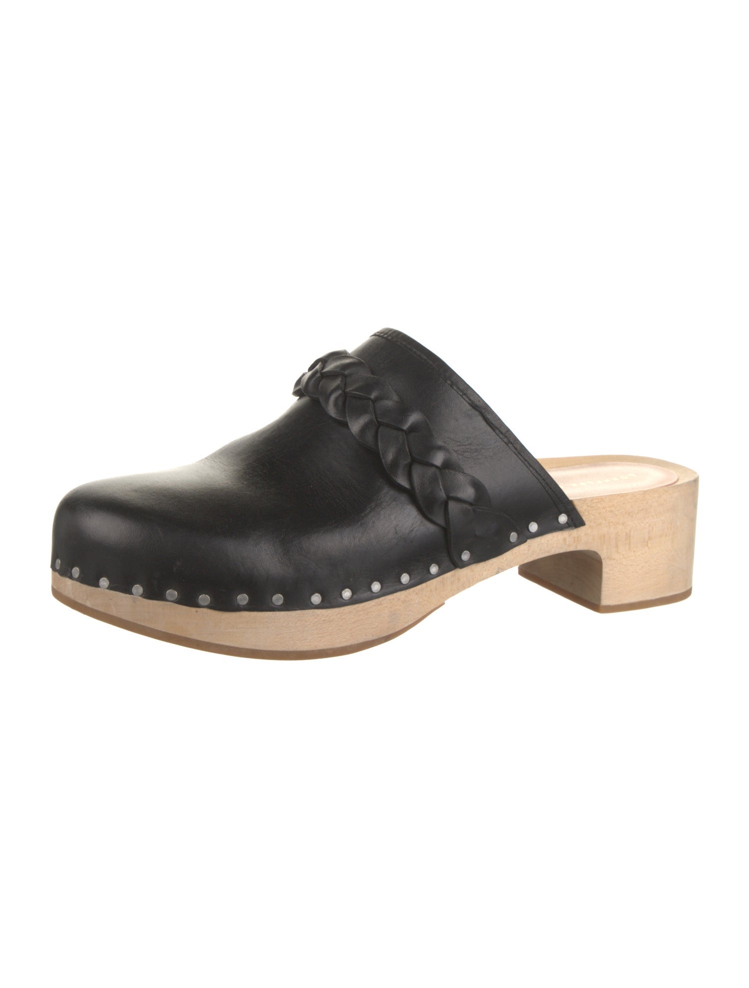 Loeffler Randall Leather Braided Accents Mules