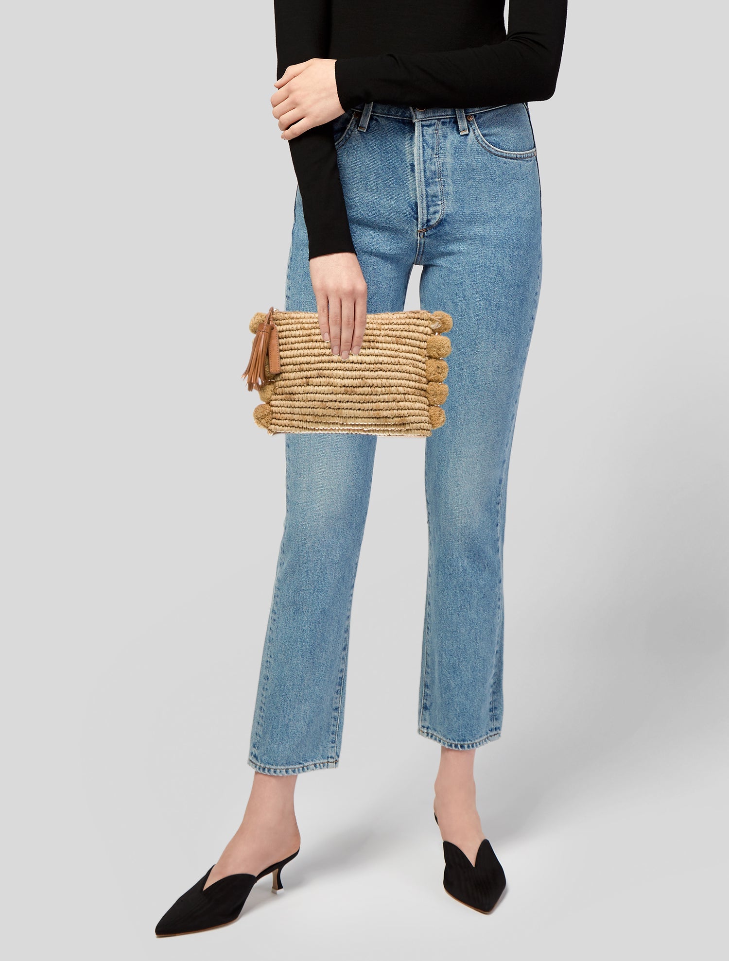 Loeffler Randall Raffia Clutch