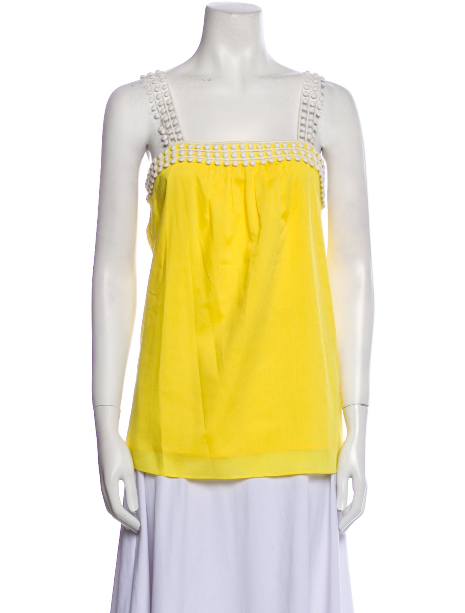 Loeffler Randall Square Neckline Sleeveless Top
