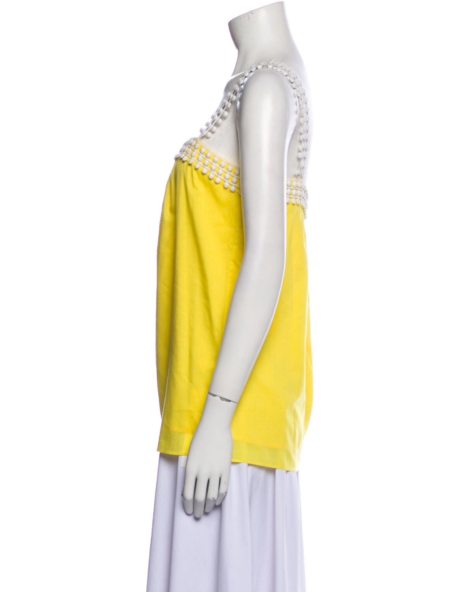 Loeffler Randall Square Neckline Sleeveless Top